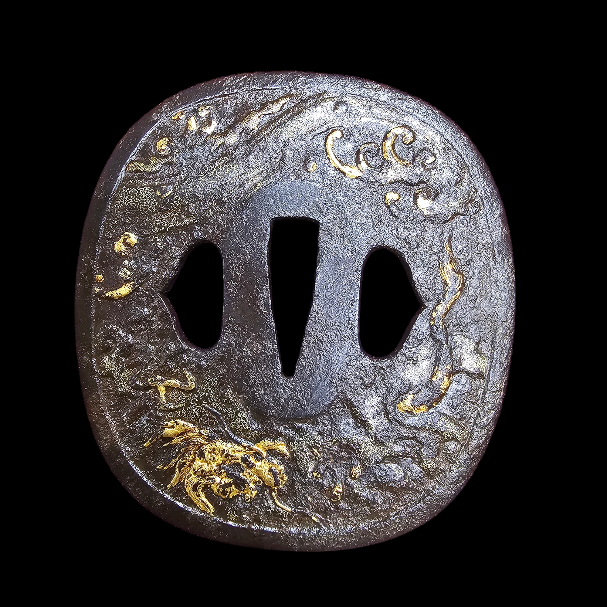 03-489 龍図 鍔 | 日本刀専門店【勇進堂】オンラインストア