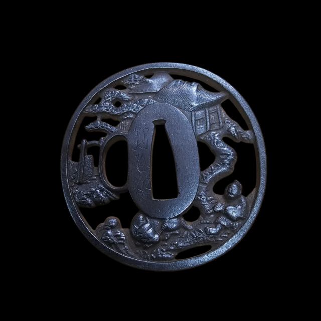 03-555　松之木家図　鍔